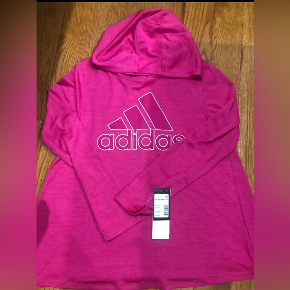 girls adidas hoodie top sixe XL